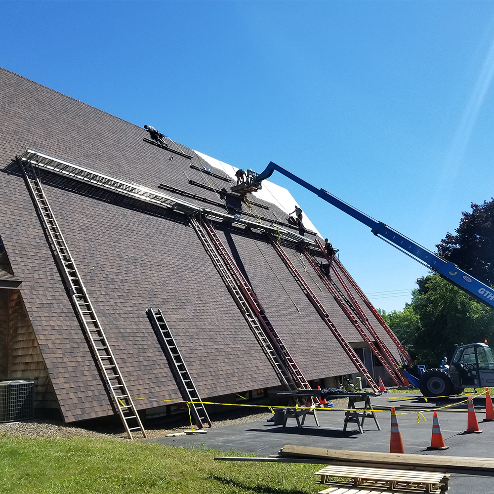 a large business commercial roofing project in florence county